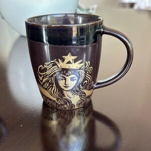 Starbucks Brown and Gold Siren 2012 Anniversary Collection Mug